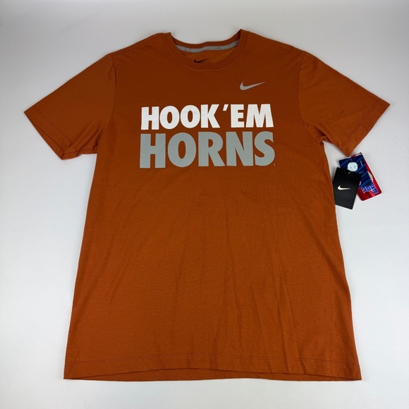 NWT Nike Mens Size L University Of Texas Hook'Em Horns Long Horns Burnt Orange - Picture 1 of 7
